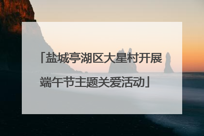 盐城亭湖区大星村开展端午节主题关爱活动